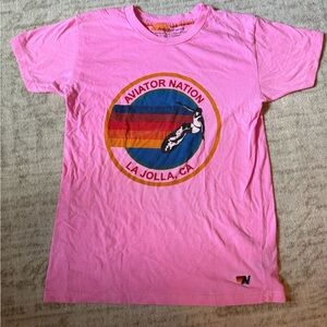 Aviator Nation Kids Pink Graphic T-Shirt